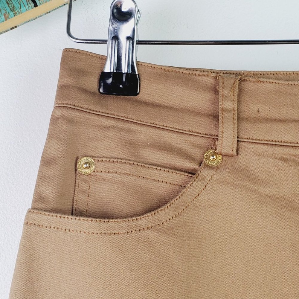 St. John Sport Stretchy Khaki Trouser Straight Leg Pant Sz 4 Made in the USA - Picture 5 of 9